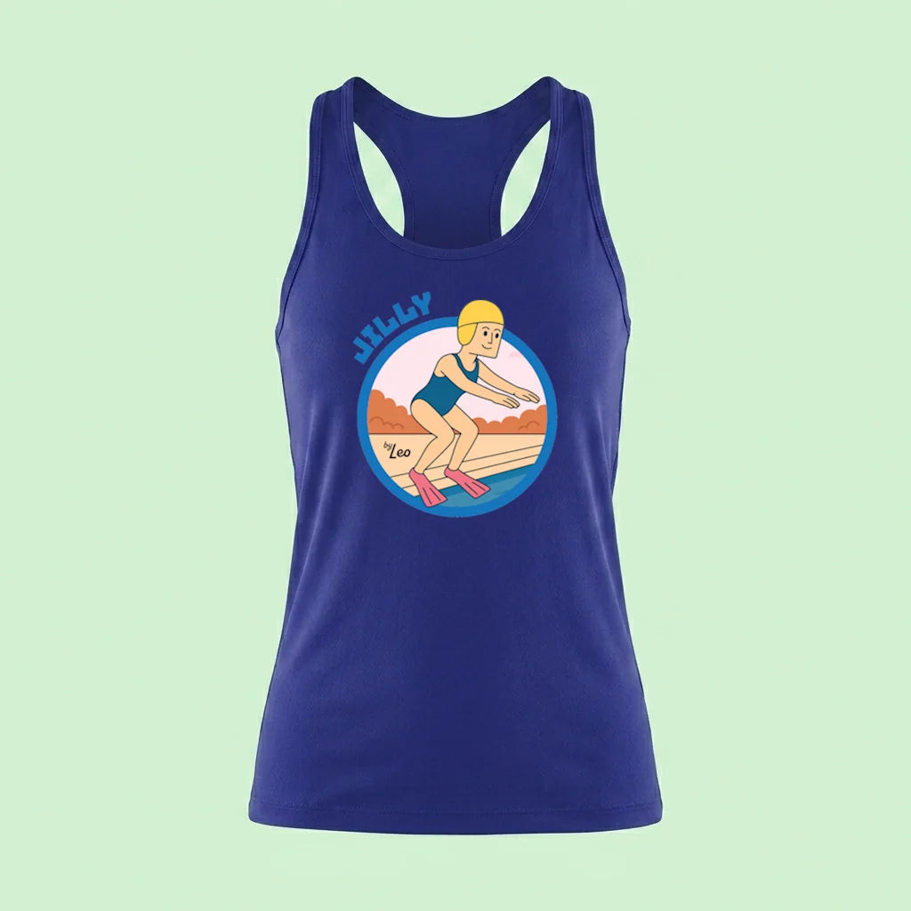 Camiseta de dama Jilly nadando