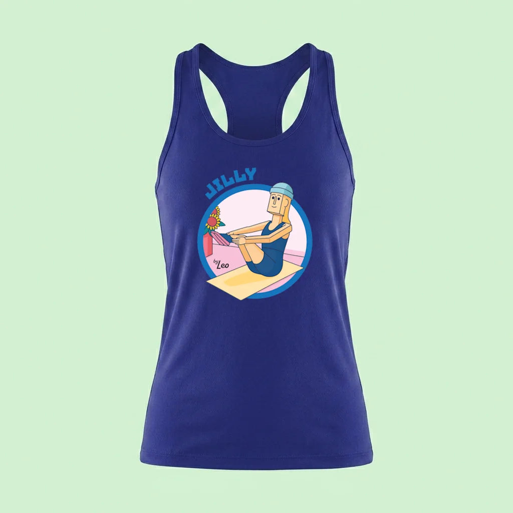 Camiseta de dama Jilly haciendo yoga